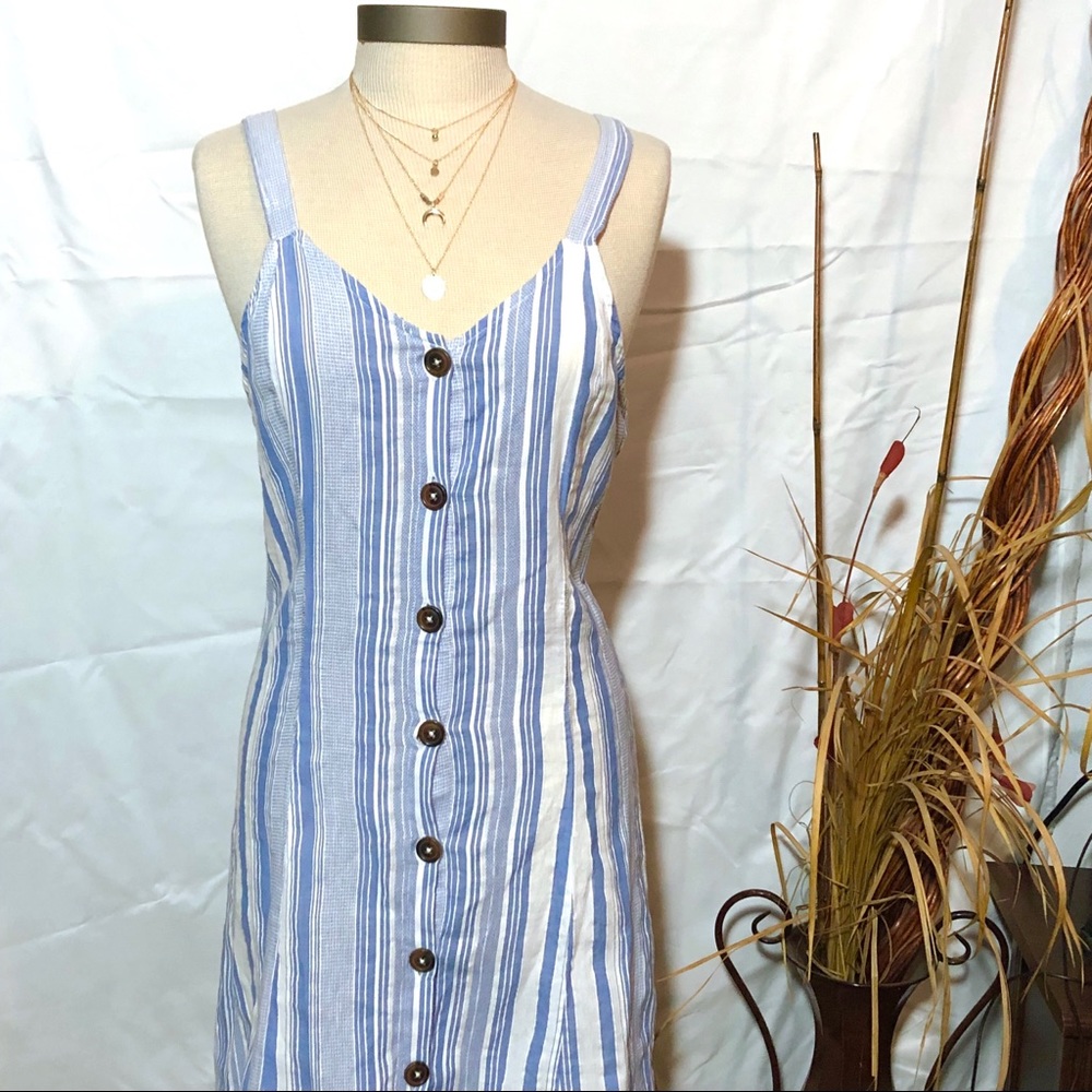 🌊🌞SALE❗️BOHO Strap Button Front Midi Dress